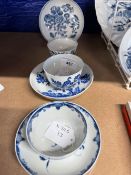 Robert David Muspratt-Knight Collection: Worcester First Period tea bowl and saucer blue decorated