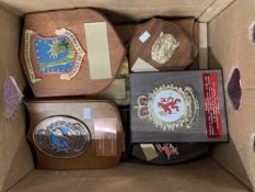 Militaria: Large quantity of United States and Canadian Armed Forces plaques, most inscribed to