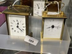 Clocks: Carriage, Duverdrey and Bloquel, Bayard, 4¾ins. x 3ins. x 2½ins. Plus Quartz, London Clock