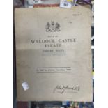 Local History: Wardour Castle Estate Auction Catalogue September 1946.