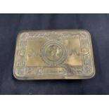 Militaria: WWI Princess Mary brass Christmas box, 1914.