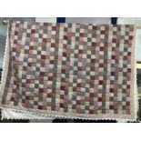 20th cent. Fabrics & Textiles: American style patchwork quilt, with 2¼ins square patches and