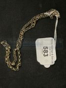 Hallmarked Gold: 9ct chain link necklace. Approx. 4.7g.