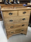 19th cent. Oak chest of drawers converted into a wine cabinet. 29ins. x 17ins.