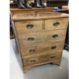 19th cent. Oak chest of drawers converted into a wine cabinet. 29ins. x 17ins.