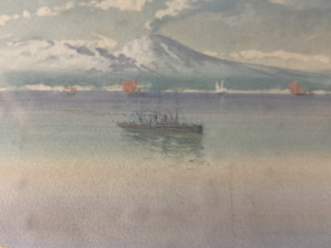 19th cent. Y. Gianni: Grand Tour Souvenir watercolour two girls Bay of Naples, signed lower right, - Image 3 of 4