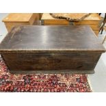 19th cent. pine blanket box. 42ins. x 22ins. x 14ins.