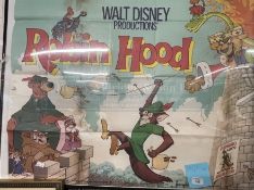 Film Memorabilia/Movie Posters/GB Quad Posters: Disney's Robin Hood 1973 animated version,