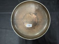 Arts and Craft: Planished copper bowl, Cotswold style, impressed mark to base Hart and Huyshe