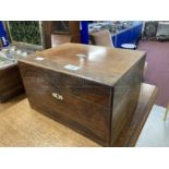 19th cent. Rosewood writing box with base drawer. 12ins. x 7ins.