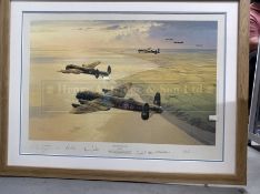 Limited Edition Prints: Robert Taylor 'Target Peenemunde' signed by five heroes of Bomber Command