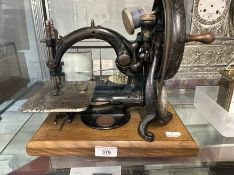 19th cent. Willcox and Gibbs of New York swan neck sewing machine.