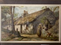 19th cent. English School: Oil on board rural scene, monogrammed bottom right MCD, framed and