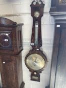 Scientific Instruments: Early 19th cent. Rosewood wheel barometer Berlisconi, Bath. 43ins.