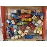 Toys: Diecast vehicles, a playworn selection of Dinky and Corgi cars, including Corgi 151 Lotus Le