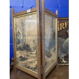 Oak framed pre-war fire screen.