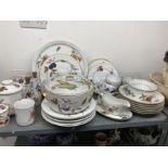 Ceramics: Royal Worcester Evesham dinner service.