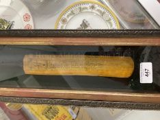 Sports Memorabilia: Cricket, miniature bat with facsimile signatures of the 1948-1949 South