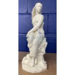 20th cent. Ceramics: Minton Parian ware figure of Bells, Miranda. Height 15½ins. (Minor chip)