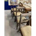 19th cent. Scottish mahogany bar back dining chairs by family repute from Rowallan Castle, Ayrshire.