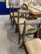 19th cent. Scottish mahogany bar back dining chairs by family repute from Rowallan Castle, Ayrshire.