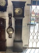 Clocks: 18th cent. Oak 30hr longcase, brass face and spandrels. Chas (Charles) Raymond Lydeway.