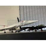 Models: Kit made aircraft to include Concorde and Hercules transport plane. 11ins.- 30ins. (5)