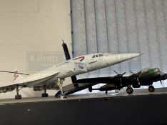 Models: Kit made aircraft to include Concorde and Hercules transport plane. 11ins.- 30ins. (5)