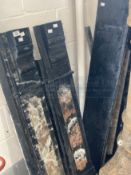 Victorian disassembled slate fire surround with marble inserts. (5 pieces)