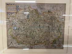 Maps: Wiltshire, William Kip 12ins. x 14ins, c1637. Framed and glazed. 21ins. x 24ins.