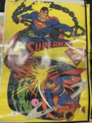 Arcade Games: Poster Superman Arcade flyer. Produced for the Taito Corporation 1988. Folded.