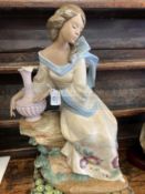 20th cent. Ceramics: Lladro GRS, limited edition 1500. 3583 'Garden Breeze' sculptured by