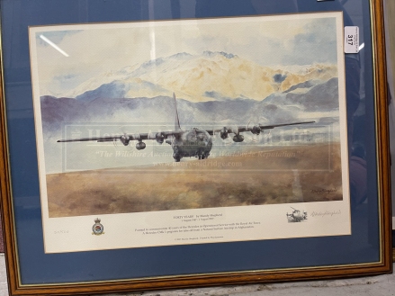RAF Aeronautical Prints: Forty Years by Mandy Shepherd 50/500 signed with printed remarque, Fores