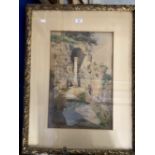 19th/early 20th cent. Italian Onorato Carlandi (1848-1939): Watercolour titled Roma of Clivus