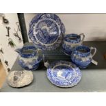 20th cent. Ceramics: Copeland Spode Italian side plates x 3, cake plate, graduated jugs x 3, all