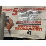Film Memorabilia/Movie Posters/GB Quad Posters: One Flew Over The Cuckoo's Nest, winner of five