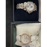 Watches: Ladies rotary dress wristwatch set with diamante bezel,