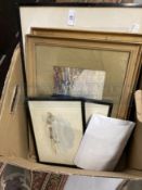 20th cent. Watercolours three coastal studies, together with two African sketches. (5)