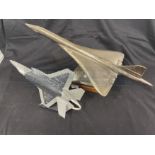 Planes: F-35B Lightning desk model signed by a number of pilots, 9ins. Plus a cast model of