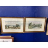 19th cent. R. Allan: Watercolours on River Scenes, signed bottom left and bottom right, a pair.