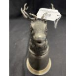 20th cent. Plated Ware: Gucci "Stag" stirrup cup.