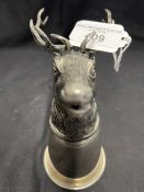 20th cent. Plated Ware: Gucci "Stag" stirrup cup.