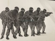 Military Prints: SAS and other special services including, two signed limited editions, the Storming