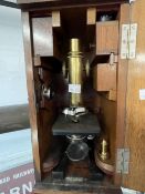 Scientific Instruments: Early 20th cent. Leitz monocular microscope 170mm - 250mm, in box.