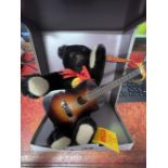 Toys: Steiff Musical Teddy Bear in original packaging.