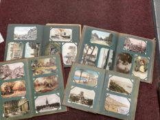 Postcards: Edwardian and later. 5 albums containing comic, greetings, WWI, story cards, and