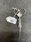 Corkscrews/Wine Collectables Advertising: Late 19th/early 20th cent. Nickel plated pair of champagne