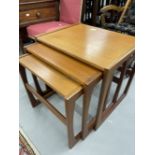 20th cent. Teak G plan nest of three coffee tables.