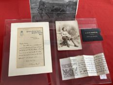 Militaria/Boer War/Victoria Cross: Rare letter to Private Martin Hanlon of the City of London