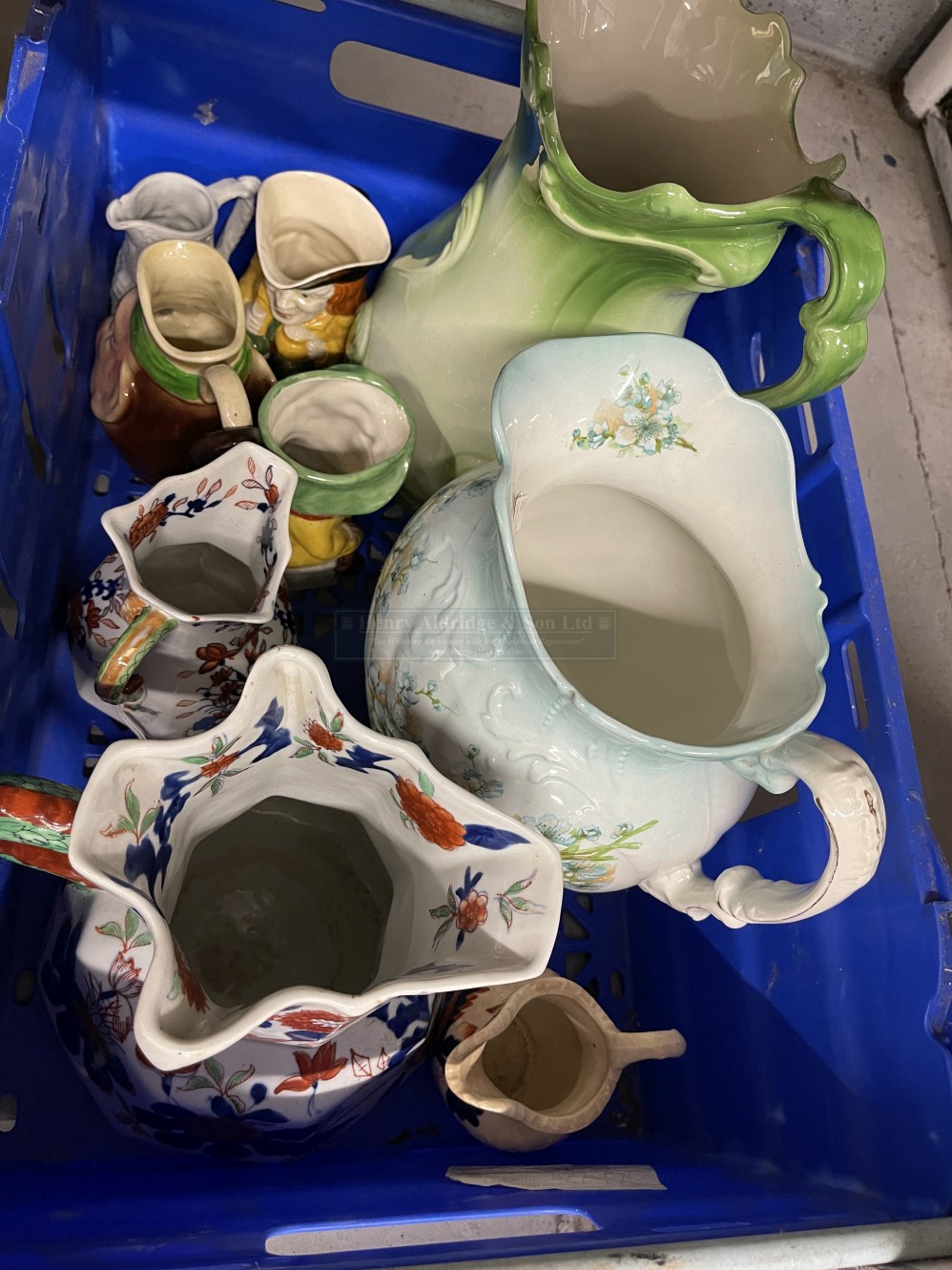 19th/20th cent. Jugs to include ironstone, Toby jugs, transfer ware, Studio pottery, etc. - Image 2 of 2